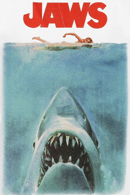T-Shirt Manches courtes  de Jaws - Poster - S à XXL - pour Homme - blanc - Jaws - View 2