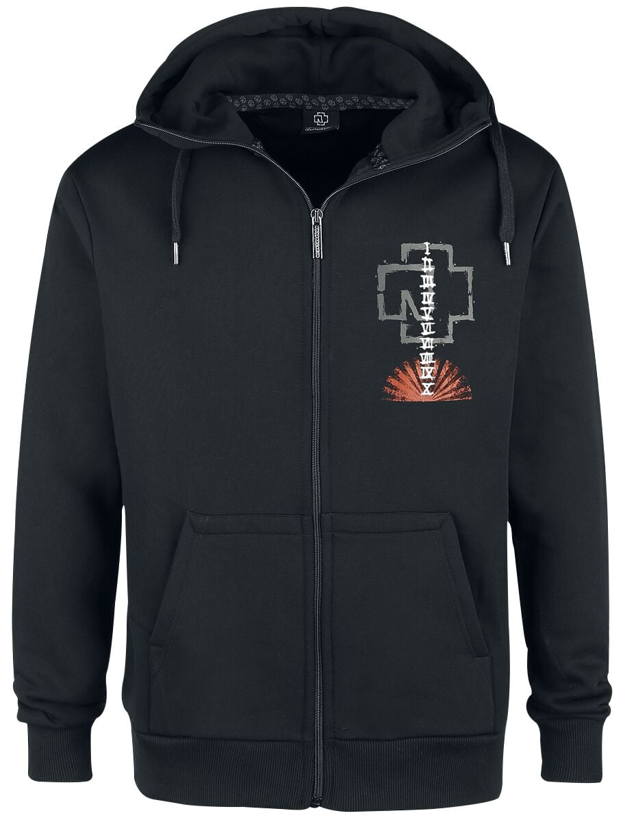 Sweat-shirt zippé à capuche  de Rammstein - Sonne - S à 3XL - pour Homme - noir - Rammstein