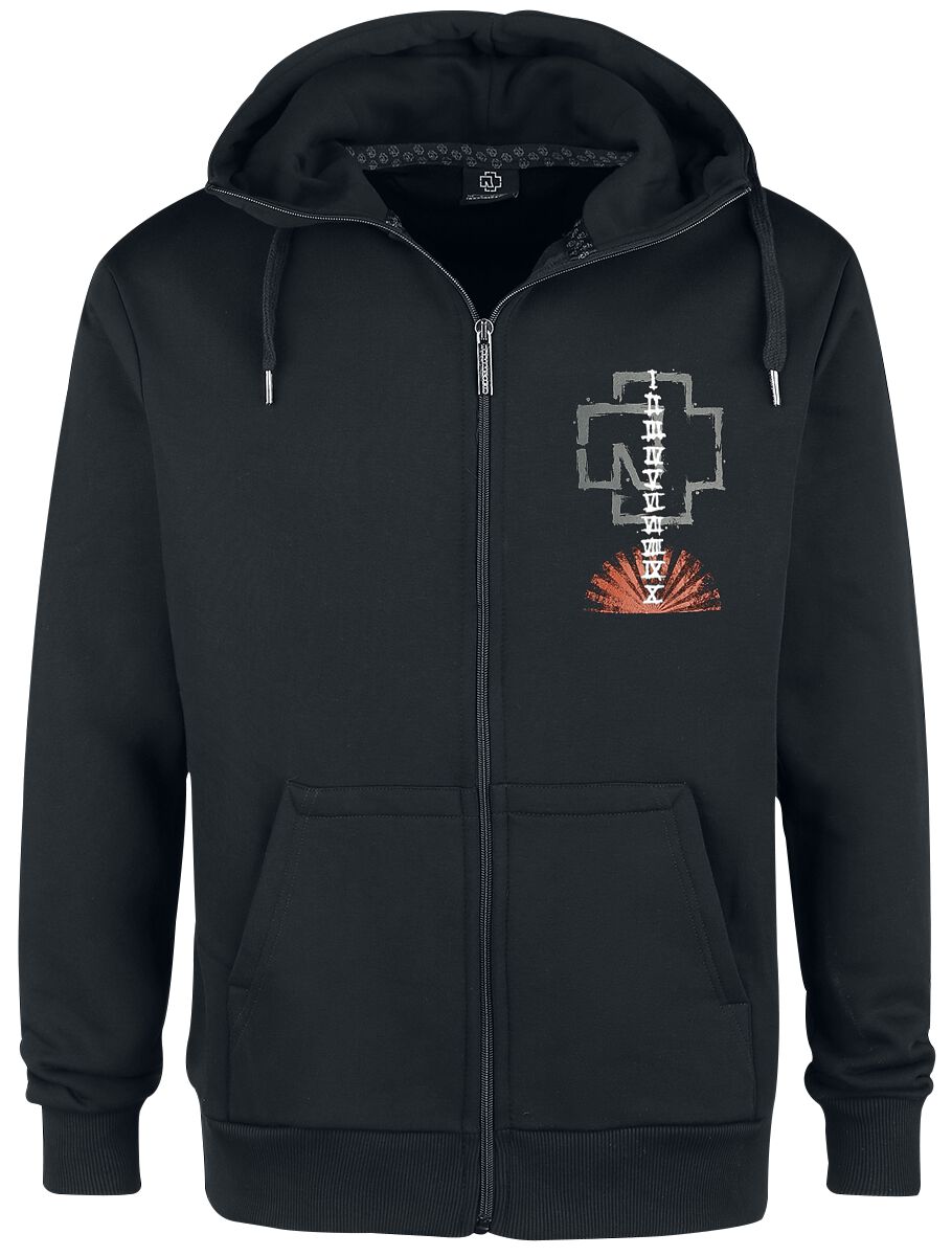 Sweat-shirt zippé à capuche  de Rammstein - Sonne - S à 3XL - pour  - noir - Rammstein