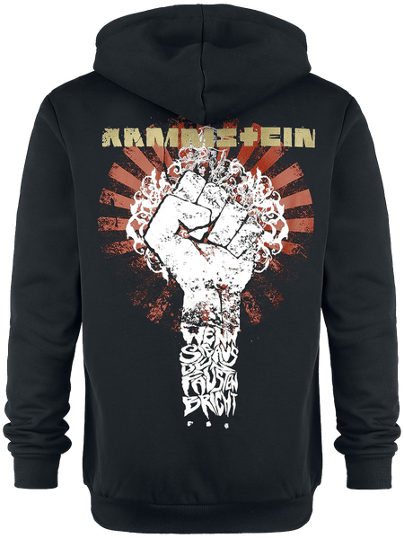 Sweat-shirt zippé à capuche  de Rammstein - Sonne - S à M - pour Homme - noir - Rammstein - View 2