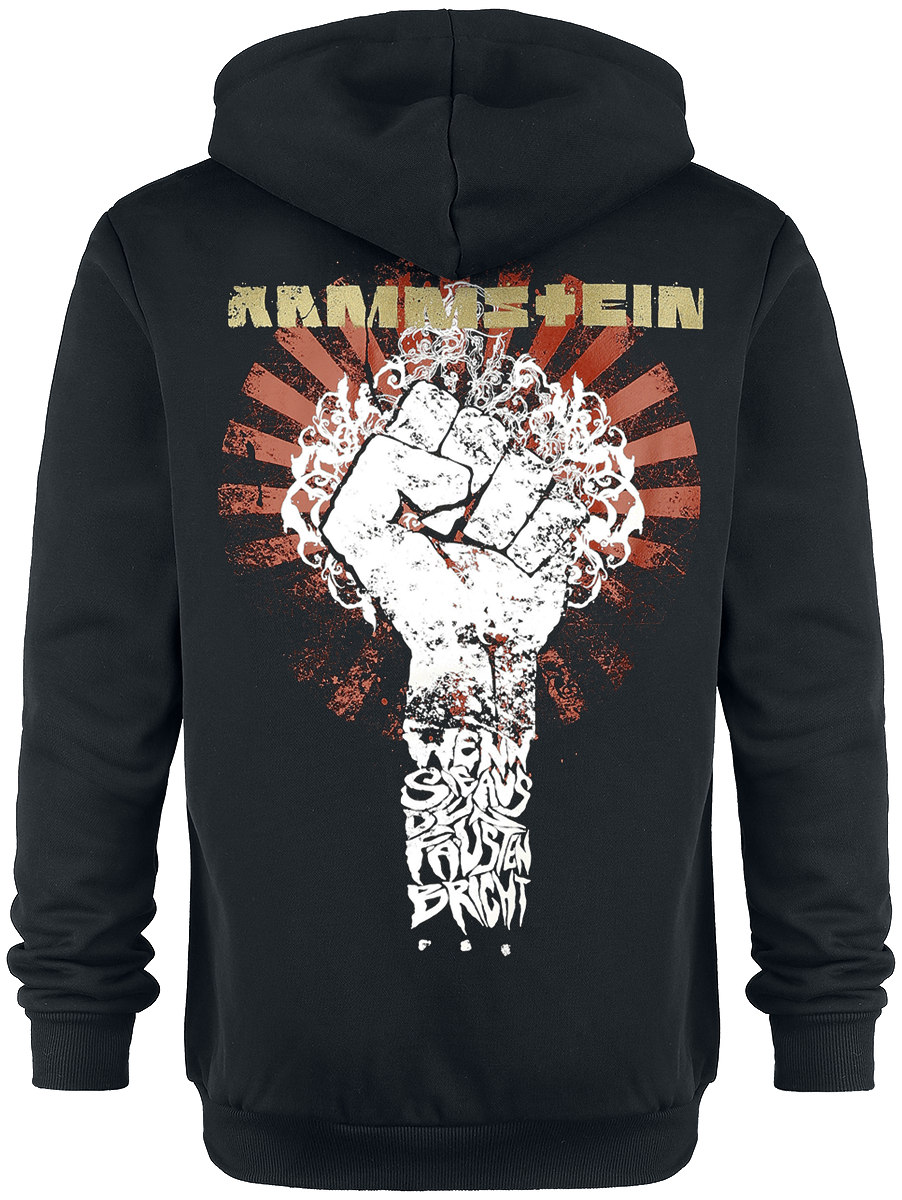 Sweat-shirt zippé à capuche  de Rammstein - Sonne - S à 3XL - pour  - noir - Rammstein - View 2