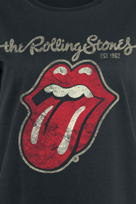 T-Shirt Manches courtes  de The Rolling Stones - Langue Usée - S à 5XL - pour Femme - noir - The Rolling Stones - View 2