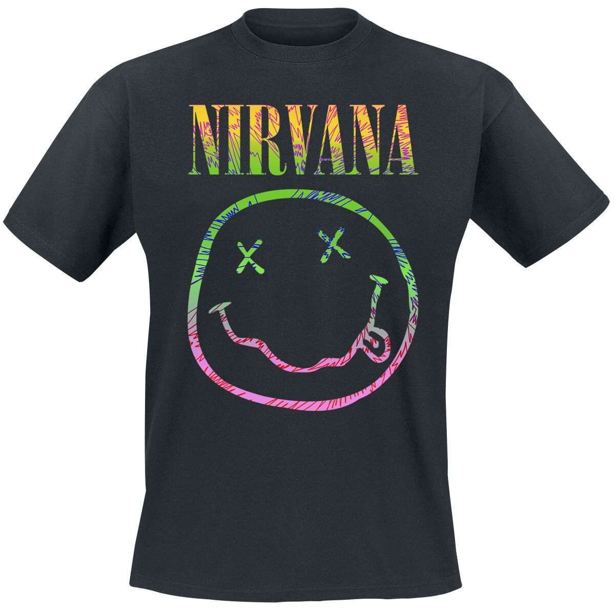 T-Shirt Manches courtes  de Nirvana - Sorbet Ray - S à XXL - pour Homme - noir - Nirvana