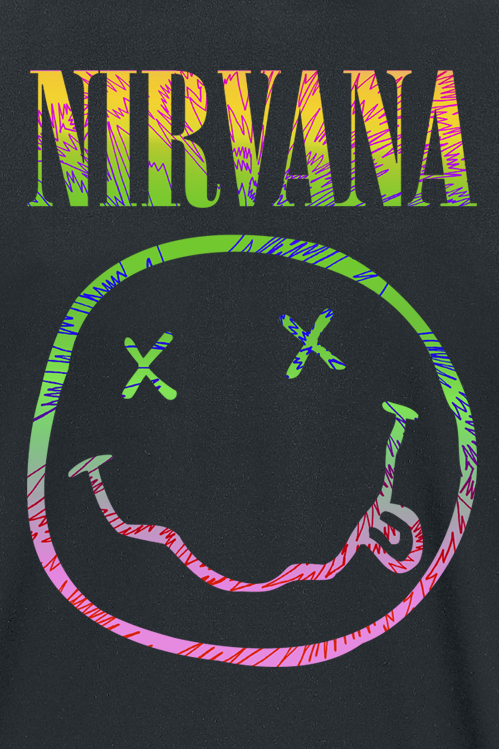 T-Shirt Manches courtes  de Nirvana - Sorbet Ray - S à XXL - pour Homme - noir - Nirvana - View 2