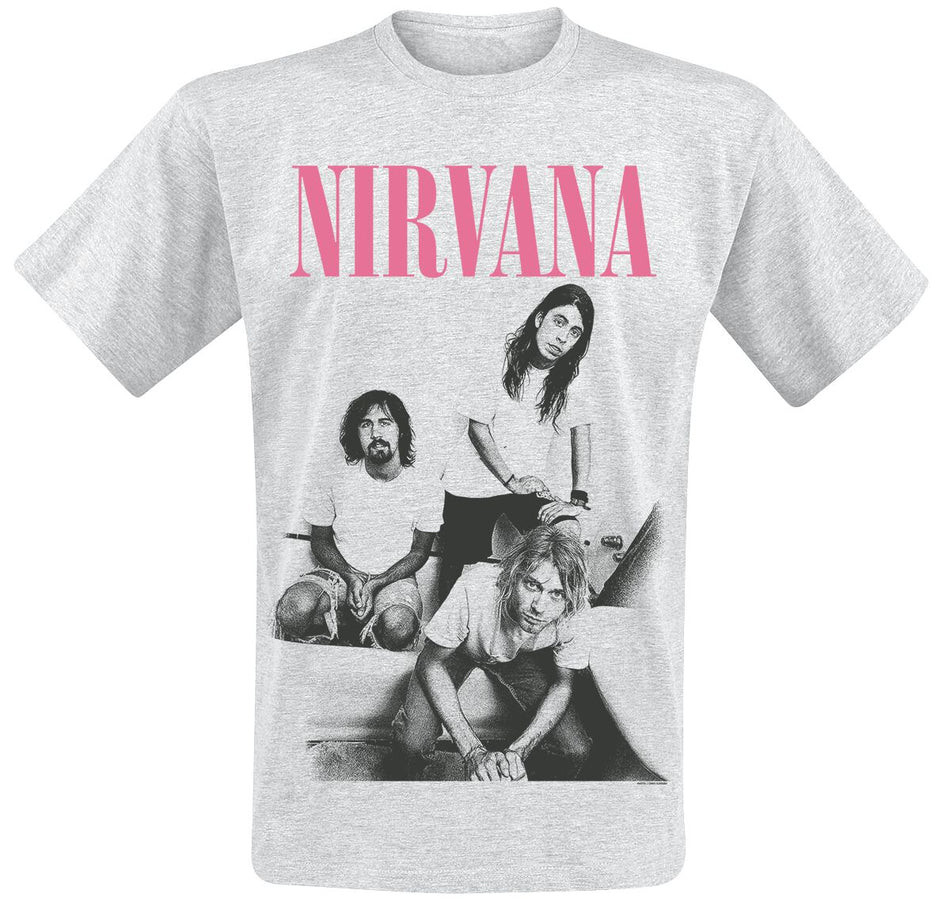 T-Shirt Manches courtes  de Nirvana - Bathroom Photo - S à L - pour Homme - gris chiné - Nirvana