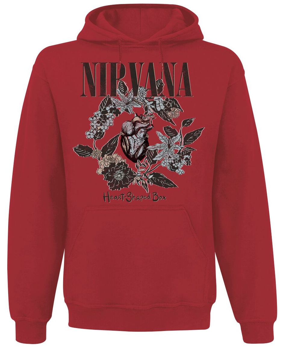 Sweat-shirt à capuche  de Nirvana - Heart Shaped Box - S à XXL - pour Homme - rouge - Nirvana