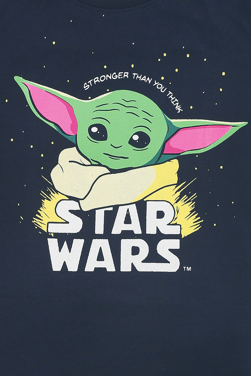 T-shirt Disney de Star Wars - Enfants - The Mandalorian - Baby Yoda - Grogu - 98/104 à 110/116 - pour filles & garçonse - bleu foncé - Star Wars - View 2