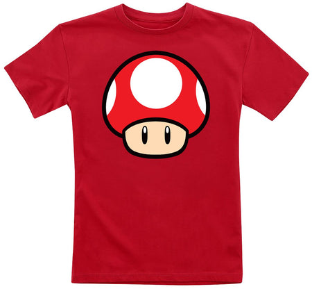 T-shirt Gaming de Super Mario - Enfants - Champignon - 128 à 152 - pour filles & garçonse - rouge - Super Mario