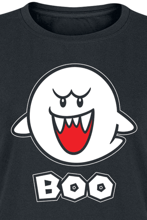 T-Shirt Manches courtes Gaming de Super Mario - Boo - M à L - pour Femme - noir - Super Mario - View 2