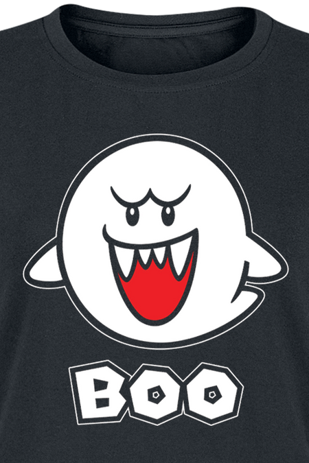 T-Shirt Manches courtes Gaming de Super Mario - Boo - M à L - pour Femme - noir - Super Mario - View 2