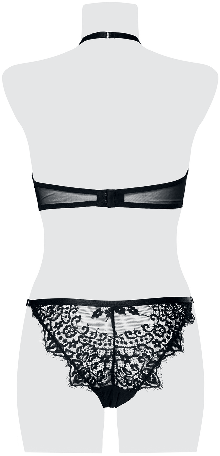 Sous-vêtement Gothic de Grey Velvet - Ensemble Cami Dentelle 2 Pièces - S à XL - pour Femme - noir - Grey Velvet - View 2