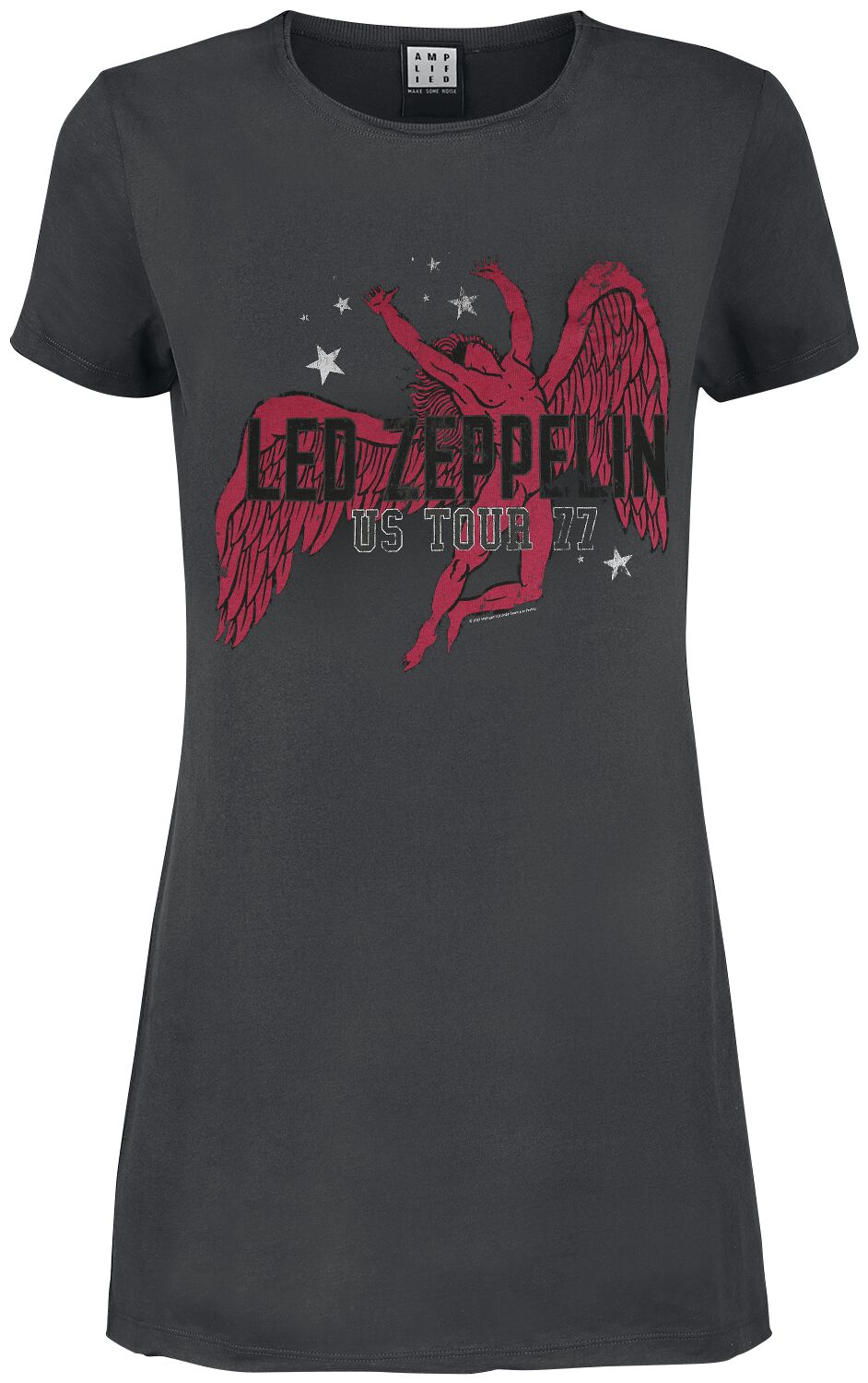Robe courte  de Led Zeppelin - Amplified Collection - Icarus - S à XXL - pour Femme - anthracite - Led Zeppelin