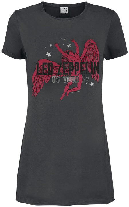 Robe courte  de Led Zeppelin - Amplified Collection - Icarus - S à XXL - pour Femme - anthracite - Led Zeppelin