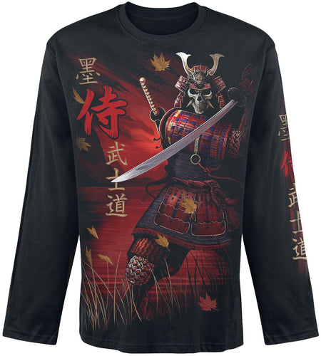 T-shirt manches longues Gothic de Spiral - Samurai - M à XXL - pour Homme - noir - Spiral