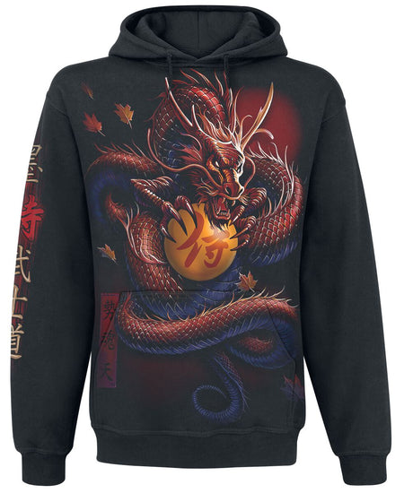 Sweat-shirt à capuche Gothic de Spiral - Samurai - S à XXL - pour Homme - noir - Spiral