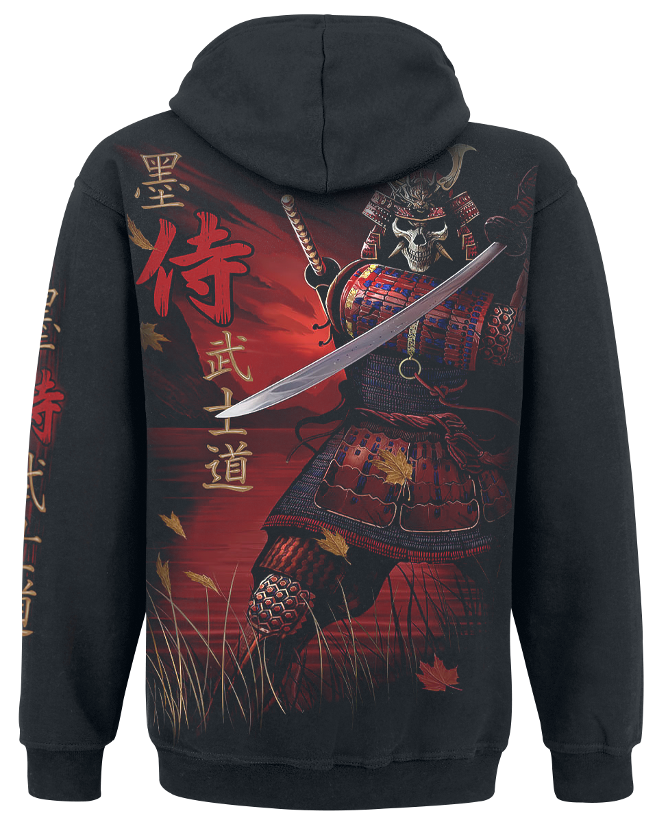 Sweat-shirt à capuche Gothic de Spiral - Samurai - S à XXL - pour Homme - noir - Spiral - View 2