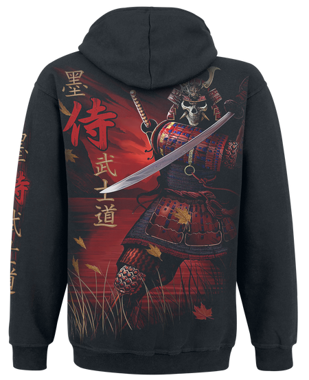 Sweat-shirt à capuche Gothic de Spiral - Samurai - S à XXL - pour Homme - noir - Spiral - View 2