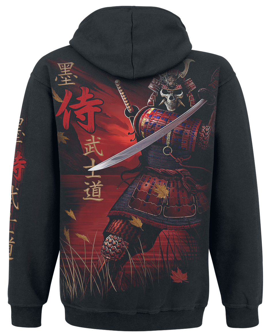 Sweat-shirt à capuche Gothic de Spiral - Samurai - S à XXL - pour Homme - noir - Spiral - View 2