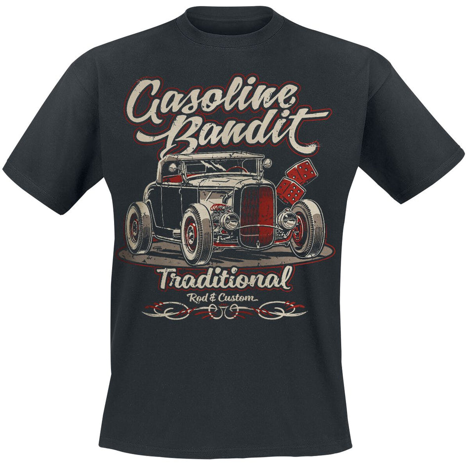 T-Shirt Manches courtes Rockabilly de Gasoline Bandit - Traditional - S à 4XL - pour Homme - noir - Gasoline Bandit