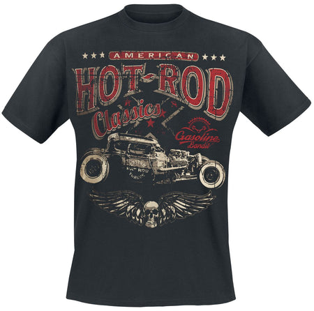 T-Shirt Manches courtes Rockabilly de Gasoline Bandit - Hot Rod Classics - S à 4XL - pour Homme - noir - Gasoline Bandit