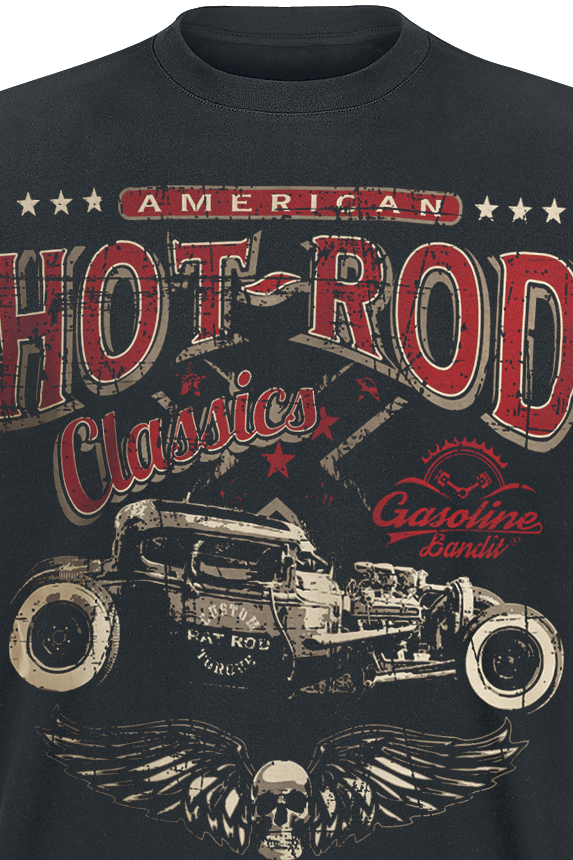 T-Shirt Manches courtes Rockabilly de Gasoline Bandit - Hot Rod Classics - S à 4XL - pour Homme - noir - Gasoline Bandit - View 2
