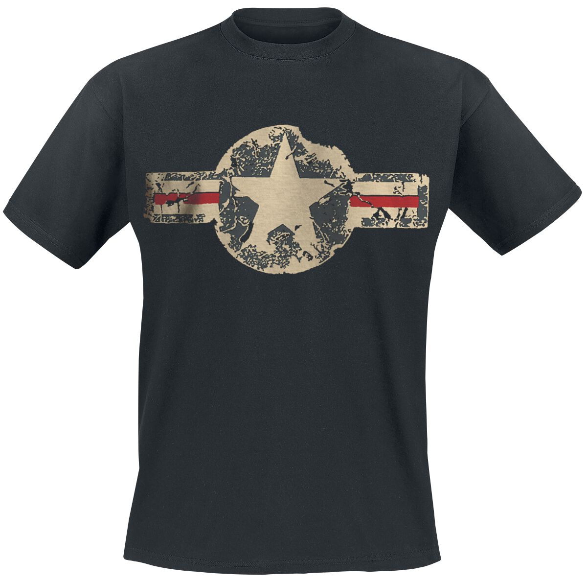 T-Shirt Manches courtes Rockabilly de Gasoline Bandit - USAF - S à 4XL - pour Homme - noir - Gasoline Bandit