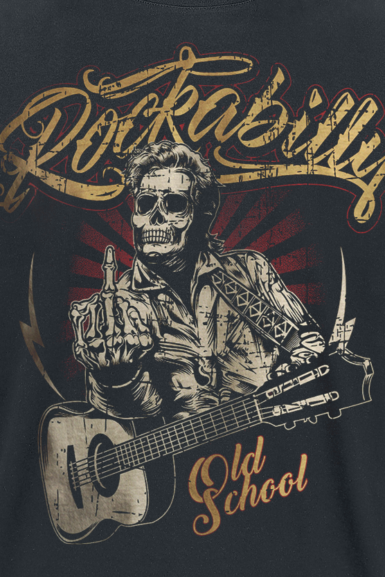 T-Shirt Manches courtes Rockabilly de Gasoline Bandit - Old School - S à 4XL - pour Homme - noir - Gasoline Bandit - View 2