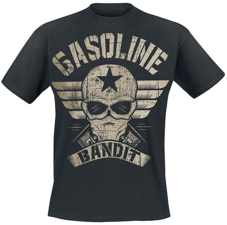 T-Shirt Manches courtes Rockabilly de Gasoline Bandit - Logo Ailé - S à 4XL - pour Homme - noir - Gasoline Bandit