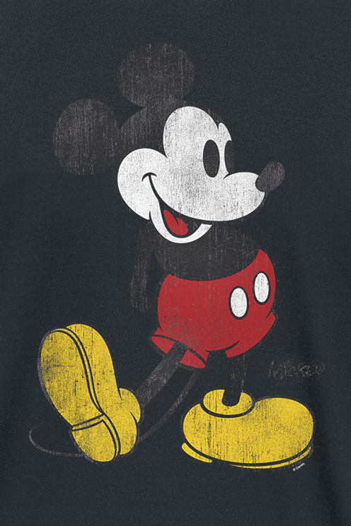 T-Shirt Manches courtes Disney de Mickey & Minnie Mouse - Vintage Micky - S à 5XL - pour Homme - noir - Mickey & Minnie Mouse - View 2