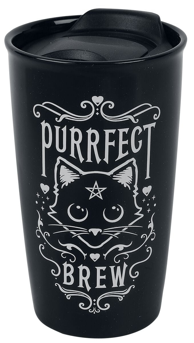Gobelet Gothic de Alchemy England - Purrfect Brew - pour Unisexe - noir/blanc - Alchemy England