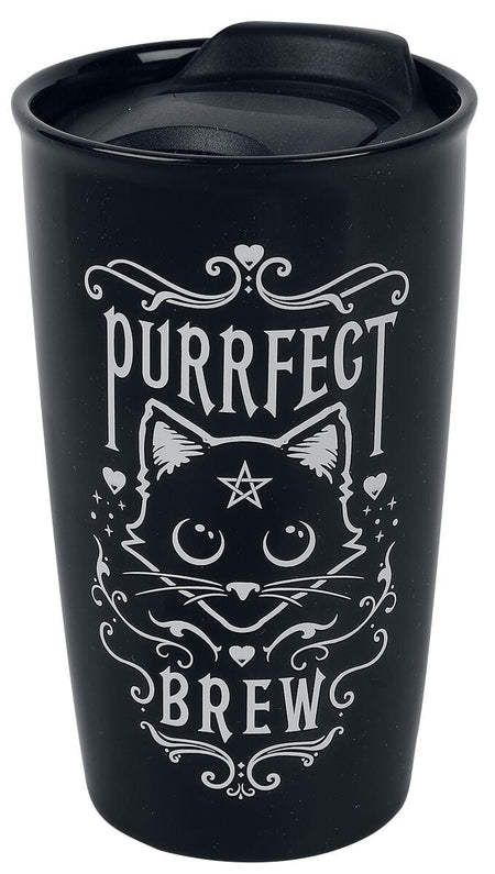 Gobelet Gothic de Alchemy England - Purrfect Brew - pour Unisexe - noir/blanc - Alchemy England