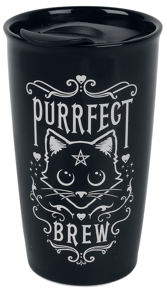 Gobelet Gothic de Alchemy England - Purrfect Brew - pour Unisexe - noir/blanc - Alchemy England - View 2