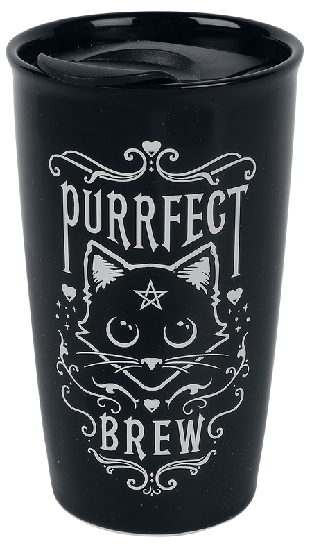 Gobelet Gothic de Alchemy England - Purrfect Brew - pour Unisexe - noir/blanc - Alchemy England - View 2