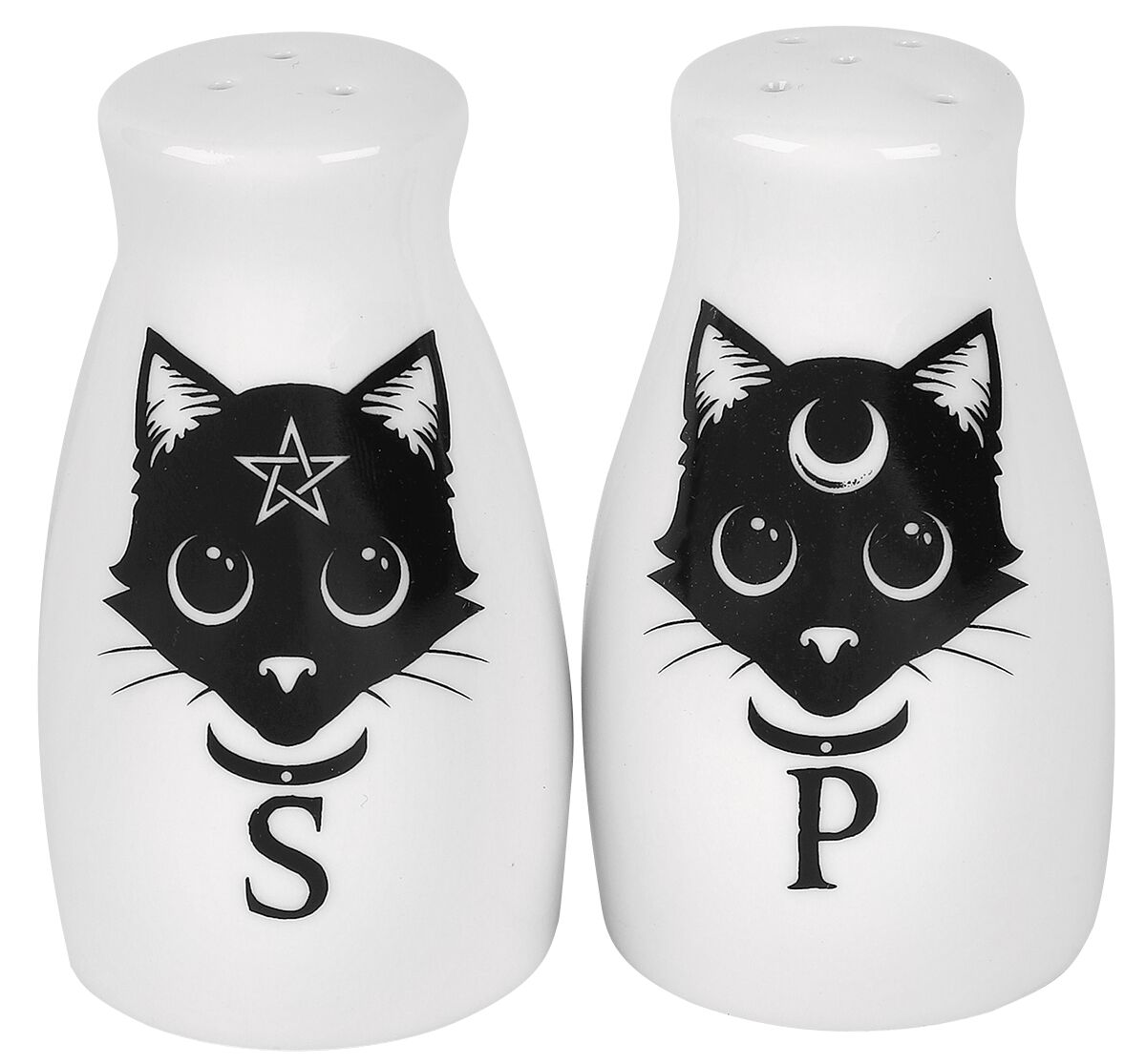 Salière & poivrière Gothic de Alchemy England - Poivrier & Salière - pour Unisexe - blanc/noir - Alchemy England