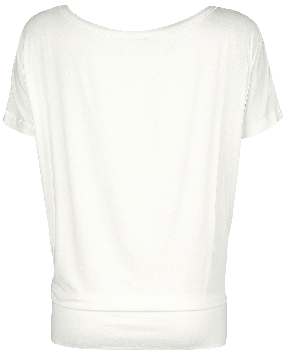 T-Shirt Manches courtes  de Full Volume by EMP - T-Shiirt Blanc Rad-Du-Cou Imprimé - S à XXL - pour Femme - blanc - Full Volume by EMP - View 2