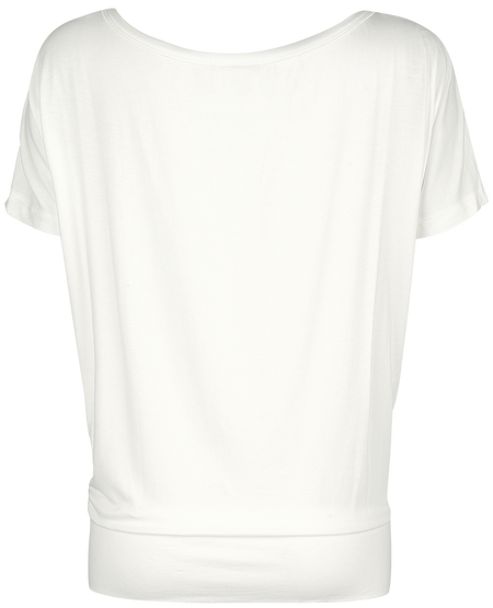 T-Shirt Manches courtes  de Full Volume by EMP - T-Shiirt Blanc Rad-Du-Cou Imprimé - S à XXL - pour Femme - blanc - Full Volume by EMP - View 2
