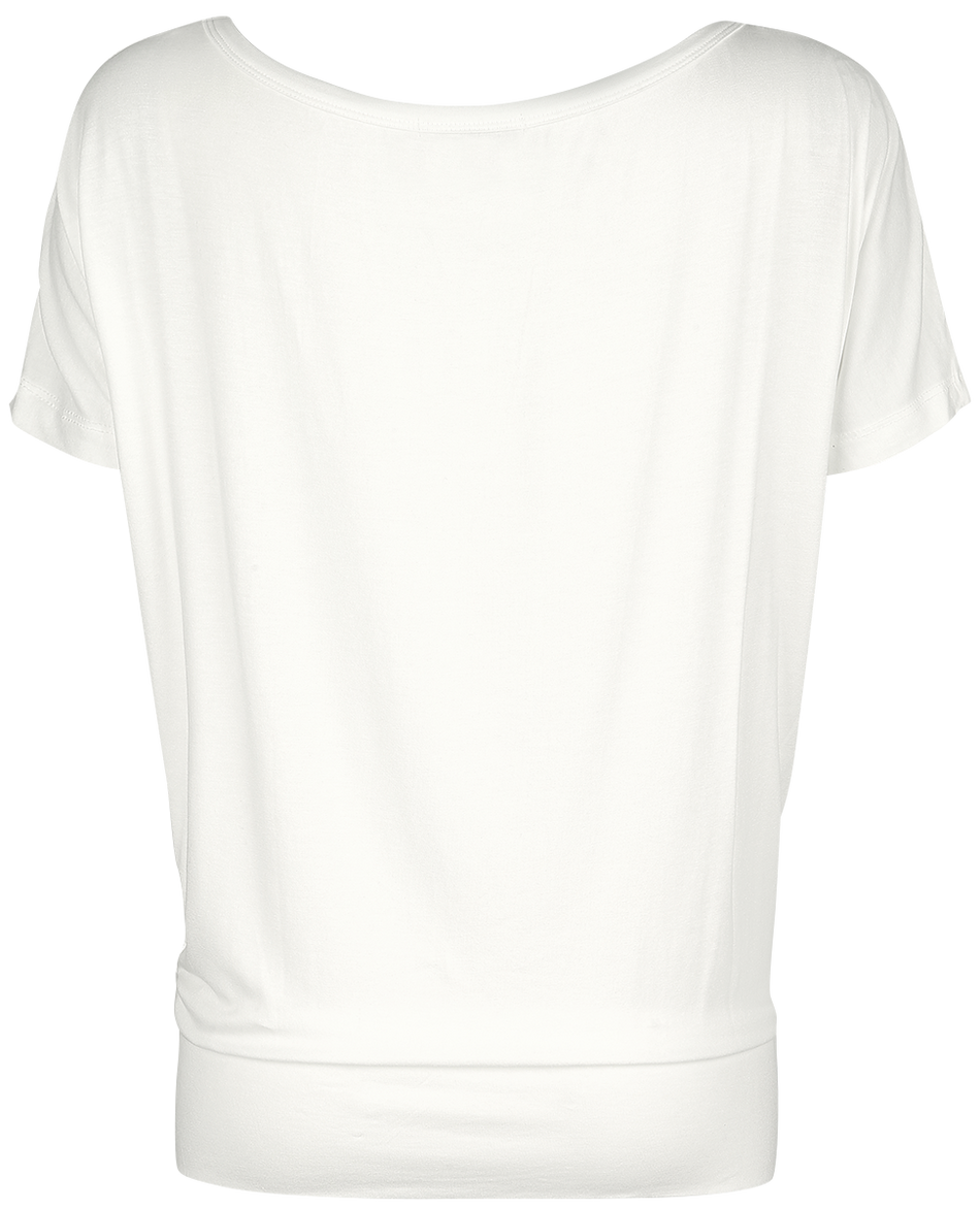 T-Shirt Manches courtes  de Full Volume by EMP - T-Shiirt Blanc Rad-Du-Cou Imprimé - S à XXL - pour Femme - blanc - Full Volume by EMP - View 2