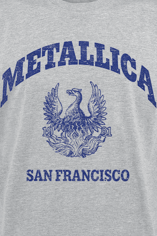 T-Shirt Manches courtes  de Metallica - College Crest - S à XXL - pour Homme - gris - metallica - View 2