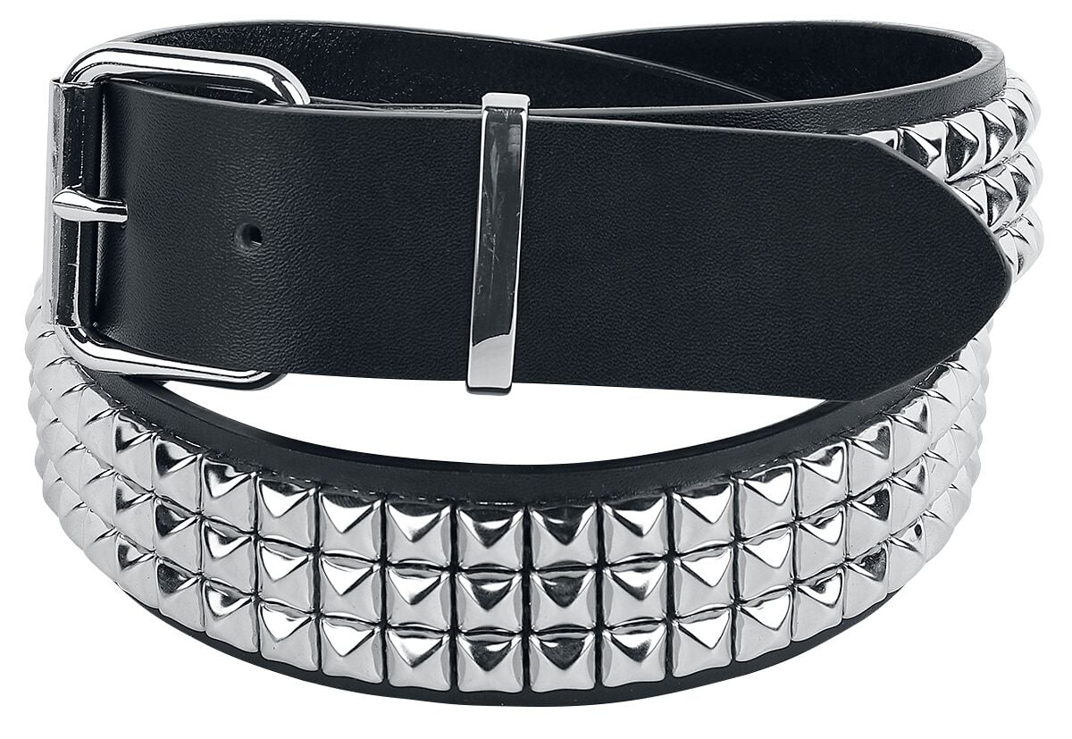 Ceinture  de Black Premium by EMP - Ceinture Triple Rangée Noir Cloutée - pour Unisexe - noir - Black Premium by EMP