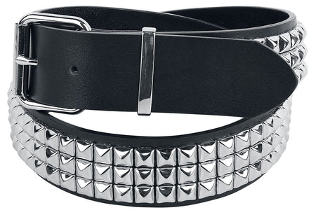 Ceinture  de Black Premium by EMP - Ceinture Triple Rangée Noir Cloutée - pour Unisexe - noir - Black Premium by EMP