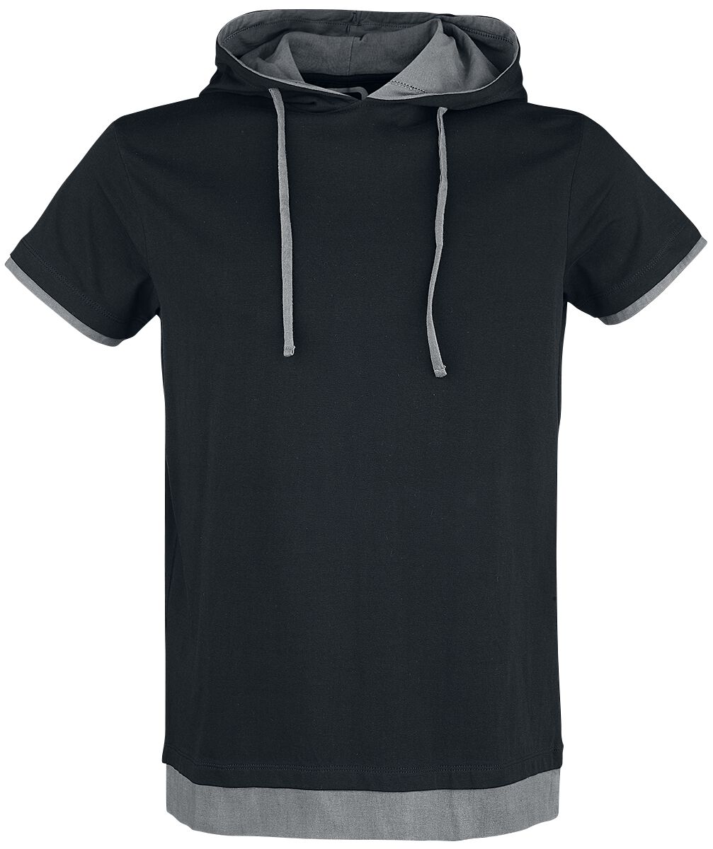 T-Shirt Manches courtes  de RED by EMP - T-Shirt Noir Avec Capuche - S à XXL - pour Homme - noir - RED by EMP