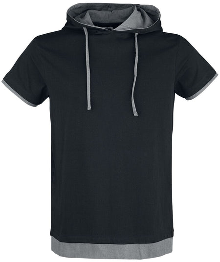 T-Shirt Manches courtes  de RED by EMP - T-Shirt Noir Avec Capuche - S à XXL - pour Homme - noir - RED by EMP