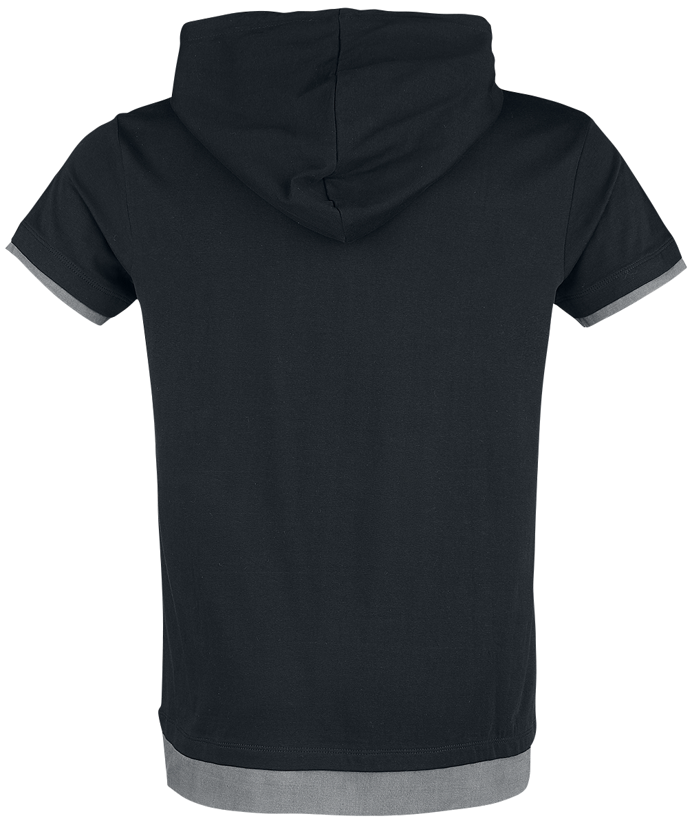 T-Shirt Manches courtes  de RED by EMP - T-Shirt Noir Avec Capuche - S à XXL - pour Homme - noir - RED by EMP - View 2