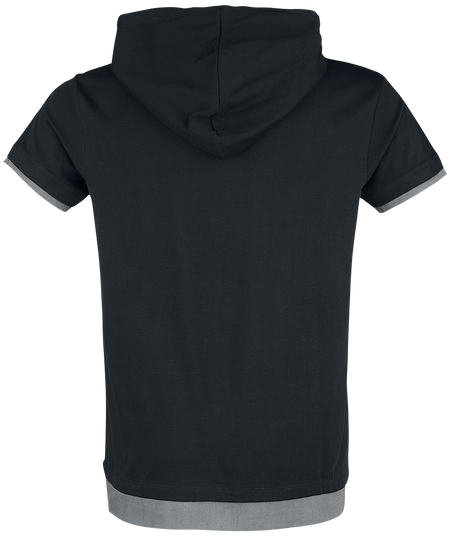 T-Shirt Manches courtes  de RED by EMP - T-Shirt Noir Avec Capuche - S à XXL - pour Homme - noir - RED by EMP - View 2