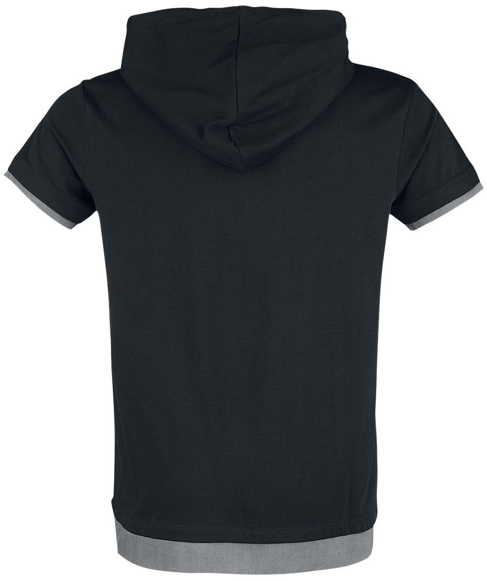 T-Shirt Manches courtes  de RED by EMP - T-Shirt Noir Avec Capuche - S à XXL - pour Homme - noir - RED by EMP - View 2