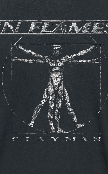 T-Shirt Manches courtes  de In Flames - Clayman Vintage - S à XXL - pour Homme - noir - In Flames - View 2