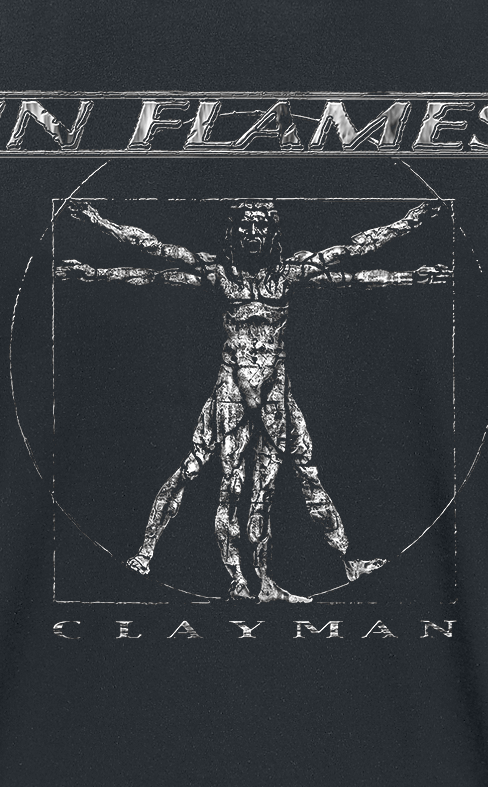 T-Shirt Manches courtes  de In Flames - Clayman Vintage - S à XXL - pour Homme - noir - In Flames - View 2