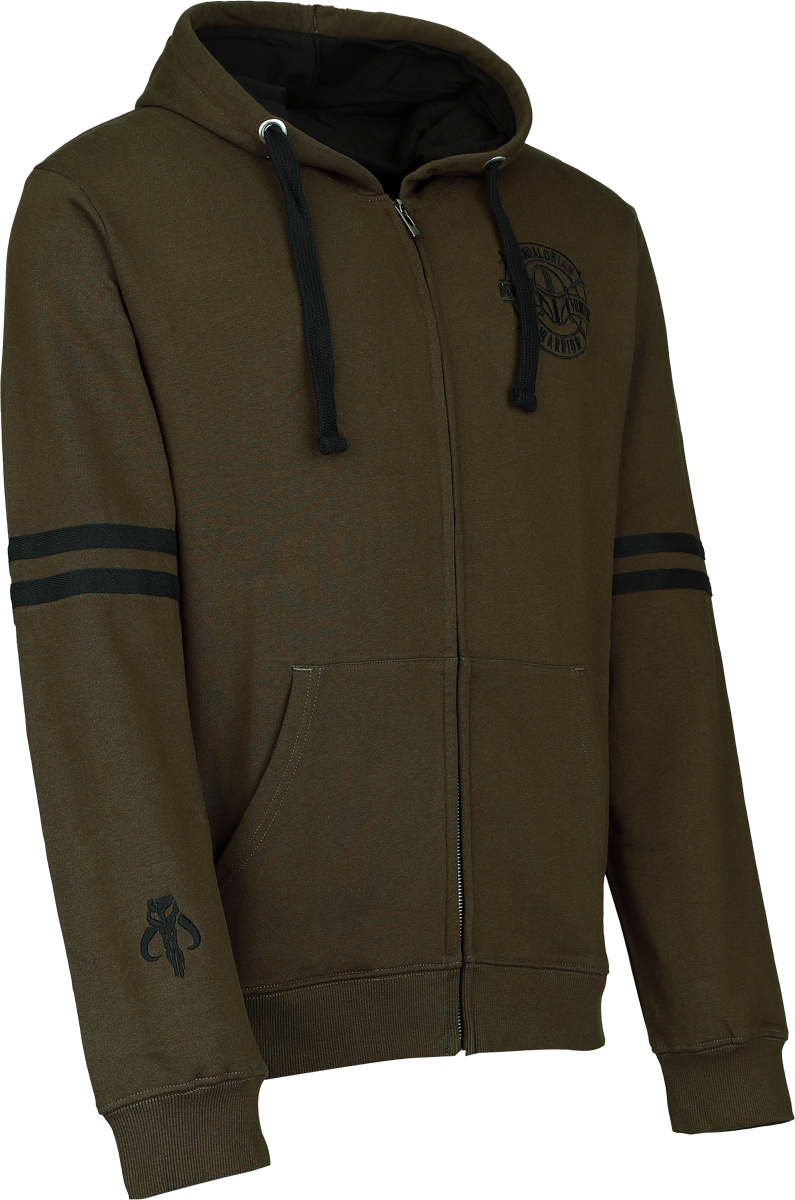 Sweat-shirt zippé à capuche Disney de Star Wars - Mandalore Bounty Hunter - S à XXL - pour Homme - vert - Star Wars - View 2
