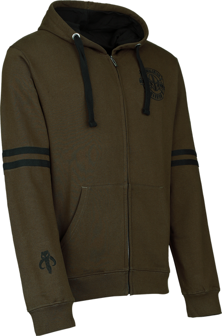 Sweat-shirt zippé à capuche Disney de Star Wars - Mandalore Bounty Hunter - S à XXL - pour Homme - vert - Star Wars - View 2