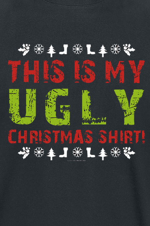 T-Shirt Manches courtes Fun de Slogans - This Is My Ugly Christmas Shirt! - S à XXL - pour Homme - noir - Slogans - View 2